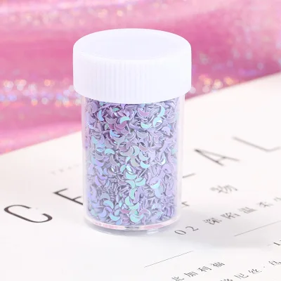 Purple Moon Счастливые обезьяны красочные DIY блеск клейкие Аксессуары игрушка любовь в форме Луны поставки слаймов Подарочная игрушка для детей и взрослых - Цвет: Purple Moon
