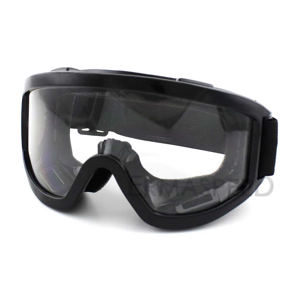 Черные мотоциклетные очки с защитой от ветра|motorcycle goggles|goggles clear lensmotorcycle motocross goggles
