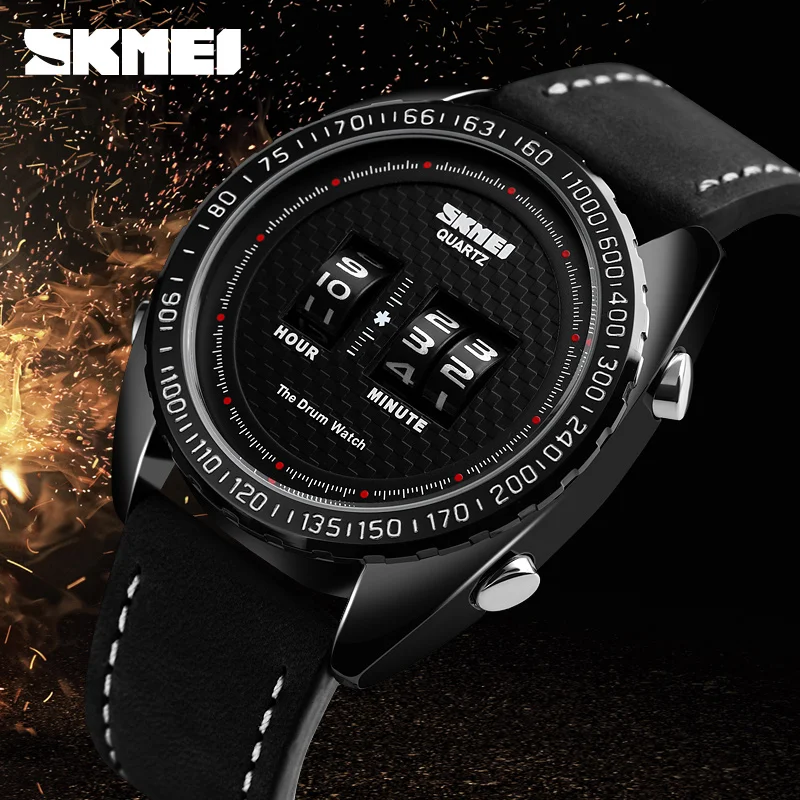 Часы наручные SKMEI мужские деловые модные креативные Кварцевые водонепроницаемые
