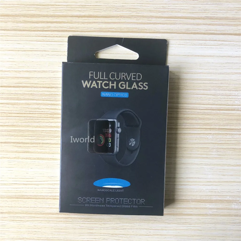 100 шт. DHL УФ светильник жидкий полная проклейка закаленное стекло для Apple Watch 1 2 38 мм