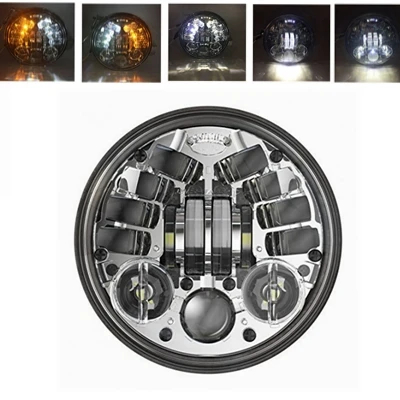 Only Chrome light Marlaa 5-3/" 5,75 светодиодный фар DRL с Hosuse ведро для Yamaha V-Star XVS 650 950 1100 Honda пользовательские измельчитель Bobber - Цвет: Only Chrome light