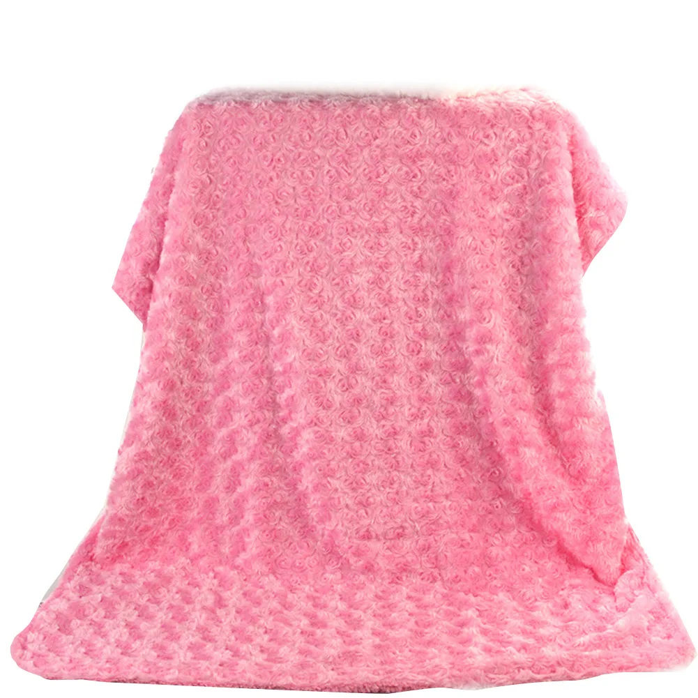Детское одеяло и пеленание новорожденных термальное мягкое Флисовое одеяло розовый бархат мягкая детская коляска для малыша пеленка для сна основа