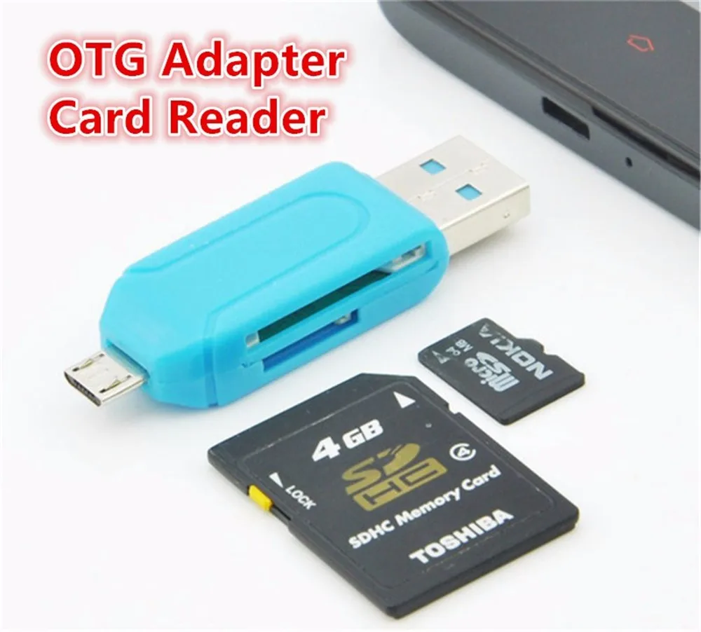 Micro USB зарядное устройство конвертер 2 в 1 SD TF кардридер OTG адаптер для Samsung Android