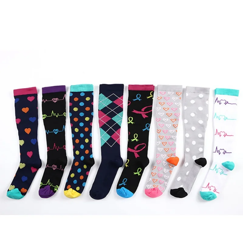 Волшебные компрессионные эластичные чулки для мужчин и женщин футбольные носки