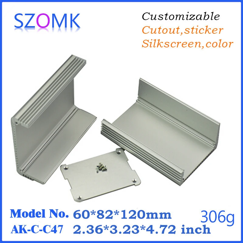 1 шт. алюминиевый корпус szomk для усилителя 60*82*120 мм|enclosure electric|enclosure kitenclosure mesh |