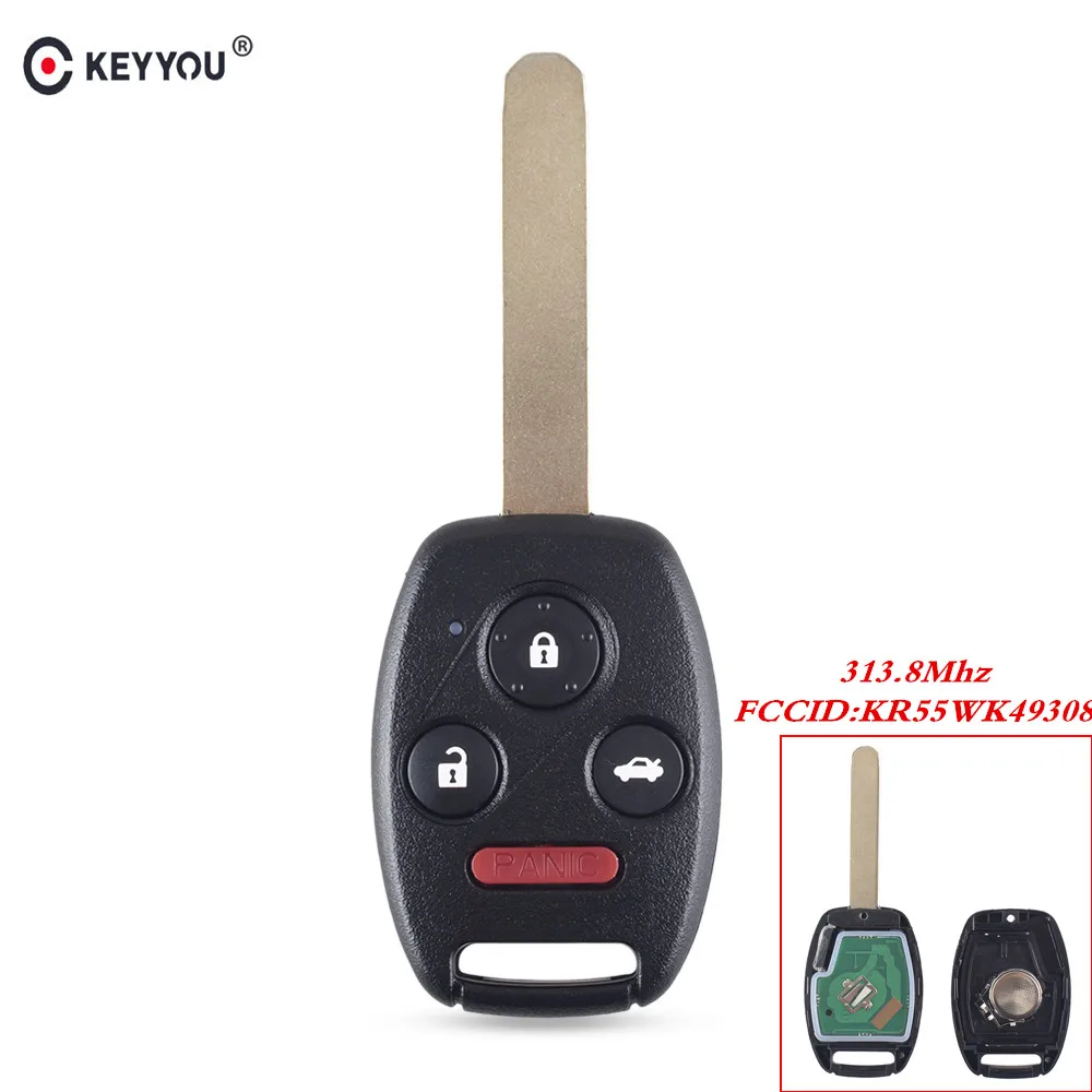 KEYYOU для Honda Accord пилотный гражданский CR V Φ Fit City Jazz Odyssey ID46 чип дистанционного