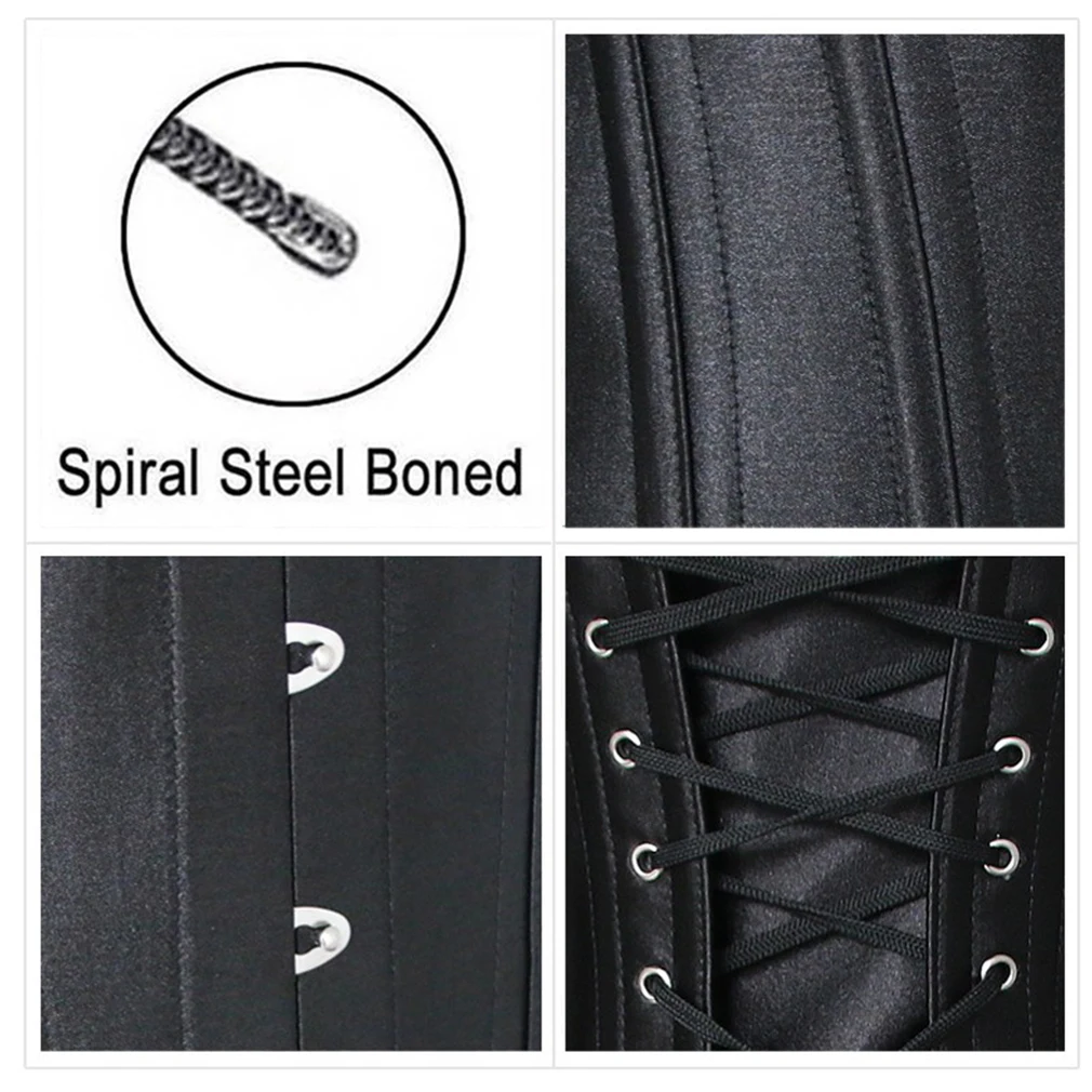 26 корсет со стальными косточками Черный для талии в стиле стимпанк корсеты