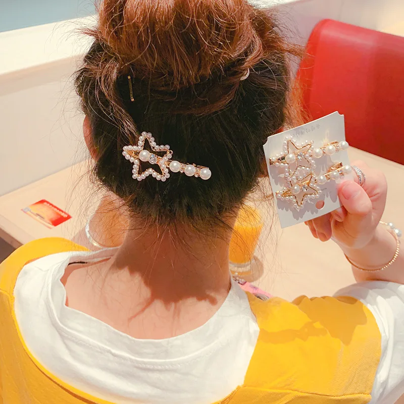 Сплав горный хрусталь искусственный жемчуг мода женщины девушка шпилька заколки