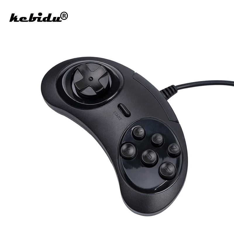 Kebidu геймпады для SEGA геймпад USB игровой контроллер 6 кнопок джойстик держатель MAC