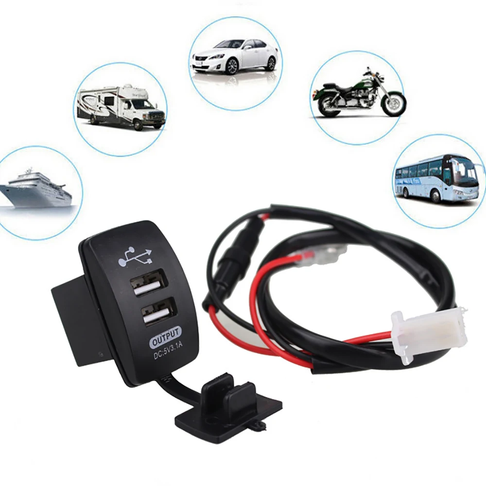 Автомобильное зарядное устройство с двумя USB портами 5 В 3 1 А|Зарядные устройства