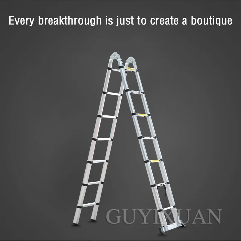 Многофункциональная телескопическая лестница из алюминиевого сплава складная