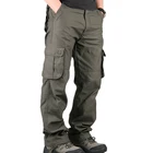 Брюки-карго мужские тактические, рабочие штаны в стиле милитари, повседневные армейские длинные брюки со множеством карманов, большие размеры 44