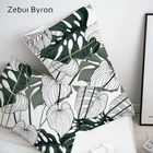 3D HD наволочка для подушки, чехол для подушки на заказ50x7050x7050x70, декоративная наволочка для подушки, постельное белье с узором из листьев Прямая поставка