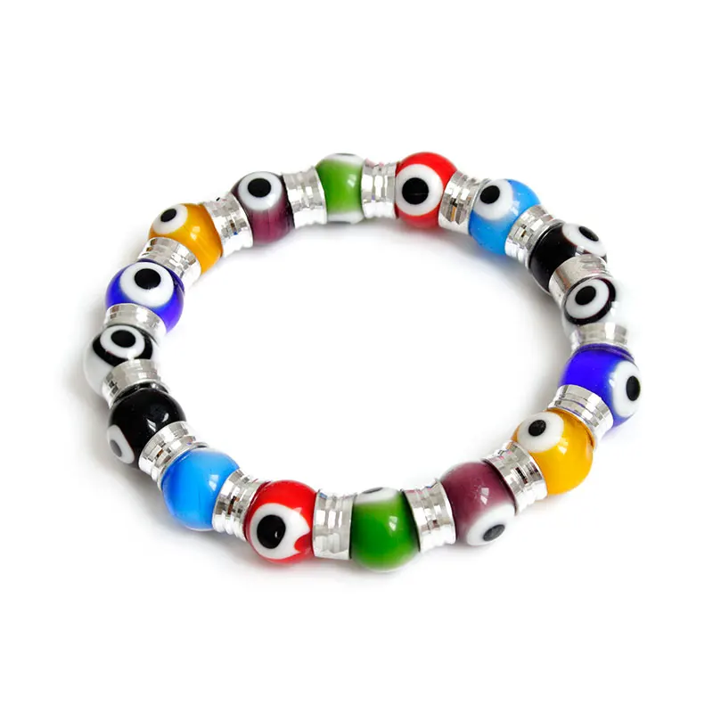 F & U/новинка 2016 Модный женский эластичный браслет с бусинами и глазами дьявола