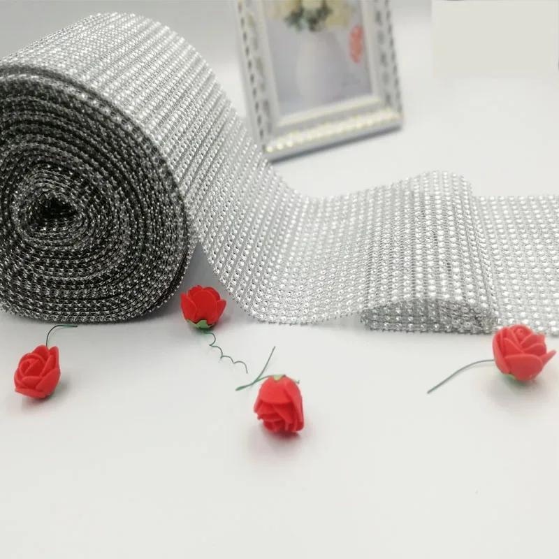 1 рулон золотых бриллиантов сверкающие стразы сетка лента для украшения