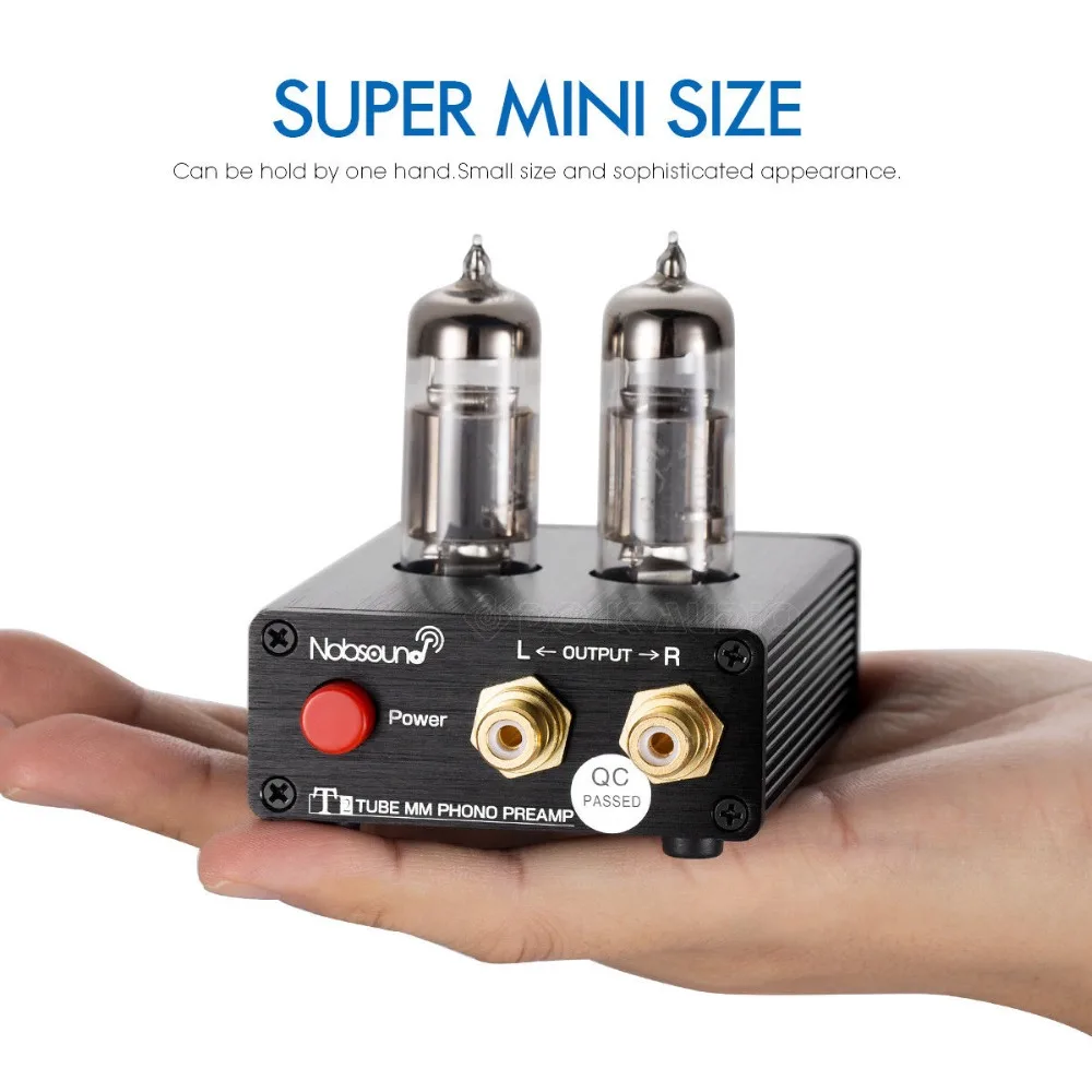 Nobsound HiFi вакуумный 6J5 трубка мм фонокорректор стерео мини проигрыватель фонограф предусилитель для винилового проигрывателя