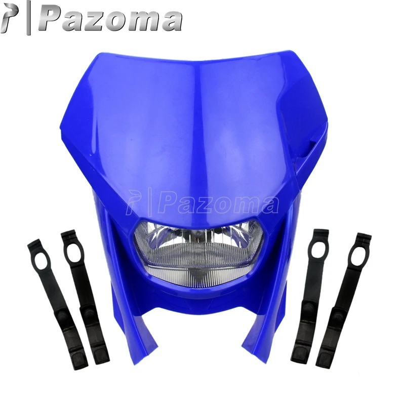 Фара синяя для мотокросса 12 в 35 вт Yamaha YZ YZF 125 250 XT TTR WRF DT|headlamp 12v|headlamps for motorcyclesheadlamp