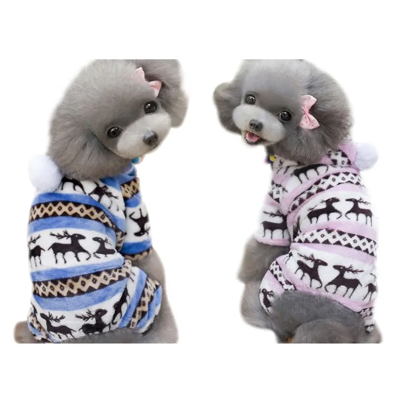 Зимняя одежда фаршированный свитер для собак щенка пальто теплая на осень/зиму