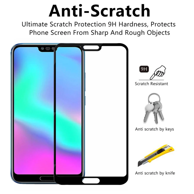 3D стекло для Huawei Honor 8 9 10 Lite 8X 8C защитное закаленное защита экрана|Защитные стёкла