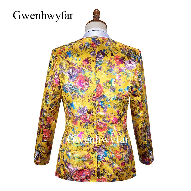 Gwenhwyfar Gold Men Suits Fashion Terno Masculino Tailor-Made Wedding Prom Party Formal Slim Fit (Coat Pant Vest Tie) | Мужская одежда