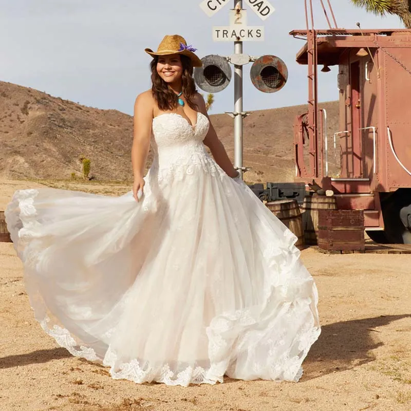 Сексуальные свадебные платья с v образным вырезом в стиле бохо большие размеры 2019
