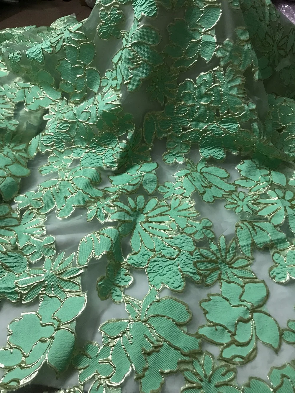 Модный Тюль Вышивка французский чистая кружевная ткань yaking-10773 с бисером для