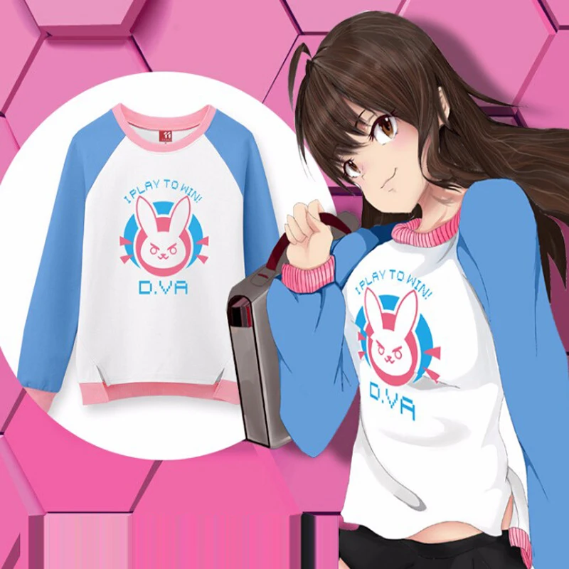 Женский милый свитер D.VA из аниме Game OW модный костюм для косплея пуловер унисекс