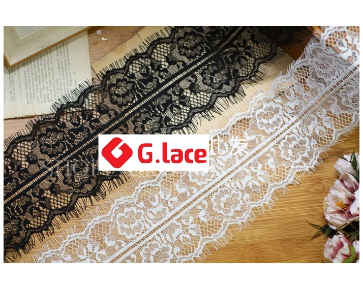 GLace 3 м/лот 10 см в ширину Высокое качество двойные ресницы кружева ручной работы diy