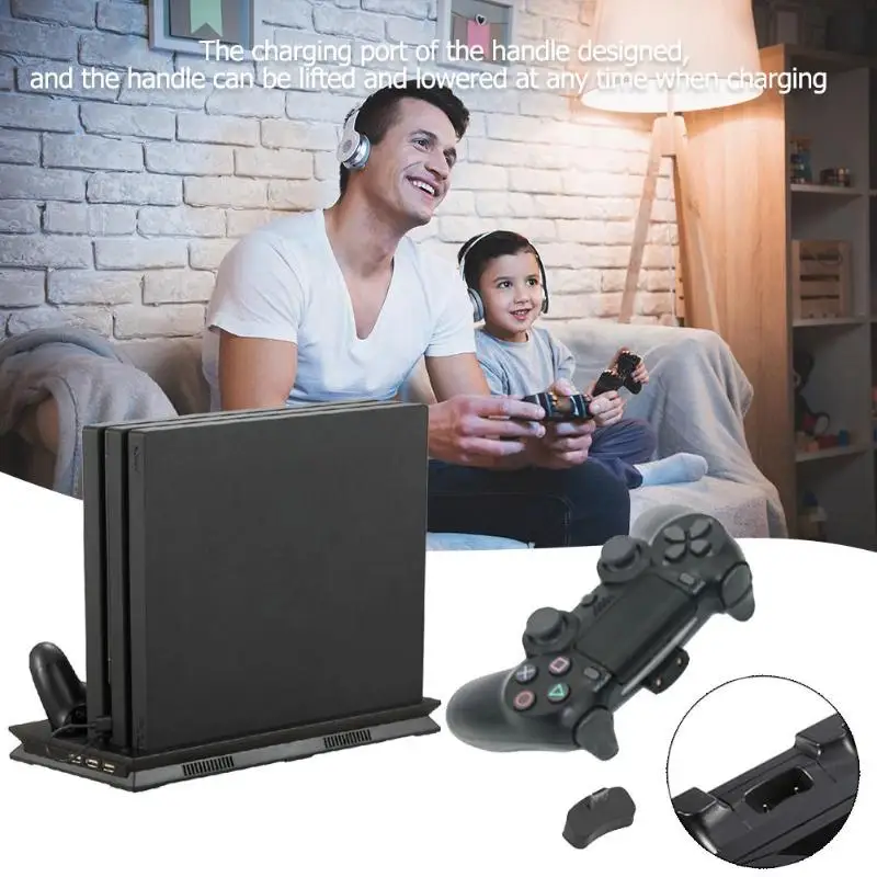 Двойной зарядный порт двойной охлаждающий вентилятор для PS4 Pro крепление вертикальной стойки на док-станцию игровая консоль поддержка База держатель высокое качество подставка