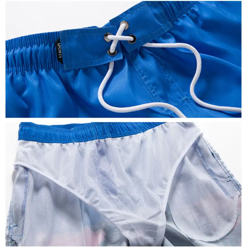 Мужские шорты для плавания на молнии размера плюс быстросохнущие плавательные