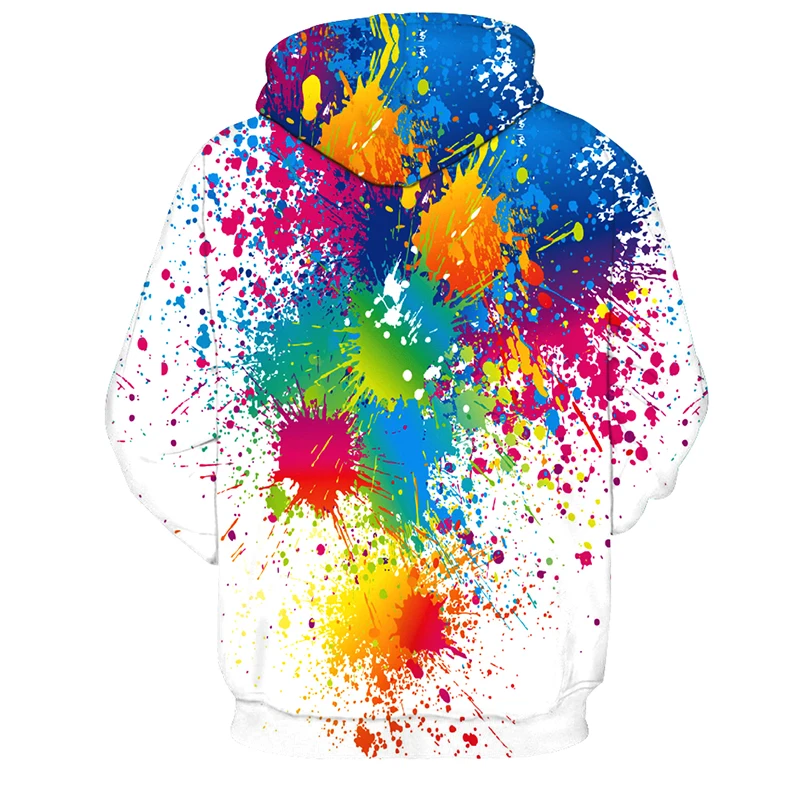 

Cloudstyle Fashion 2021 3D Hoodies Sweatshirts Men Colorful Paint Spot 3D Print Longsleeve Pocket Hoody Pullovers Tops Tracksuit