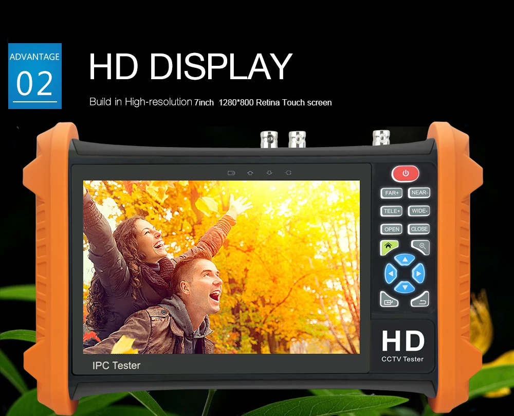 7 дюймов CCTV камера тестер 8MP видео тестер TVI CVI 5MP AHD 2MP SDI ahd монитор камера HDMI вызов OSD меню UTP монитор для видеонаблюдения