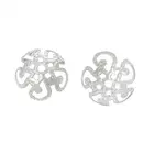 DoreenBeads шапочки для бусин, цветок серебристого цвета (подходит для бусин 10,0 мм) 10,0 мм x 10,0 мм, 1000 шт.