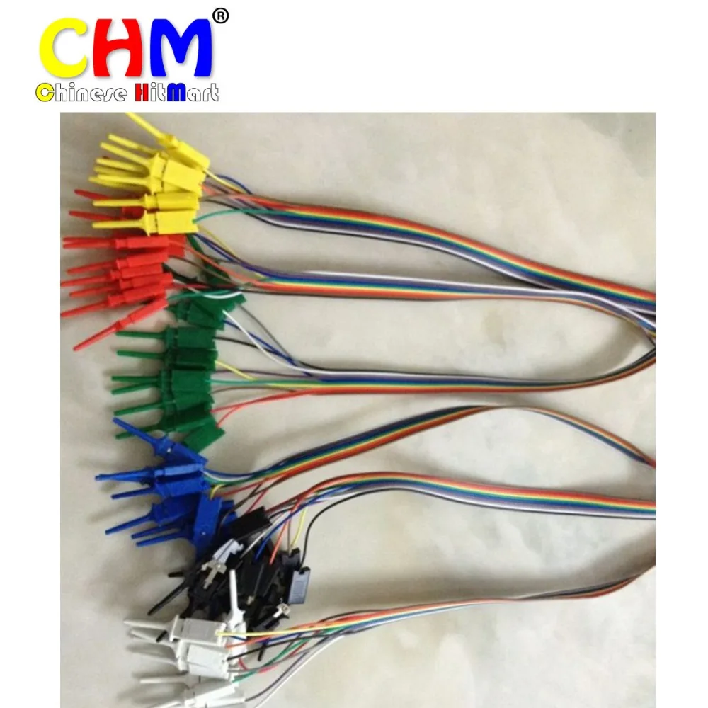 20 шт. тестовый крюк зажим Захваты Пробник 6 цветов красный черный желтый зеленый