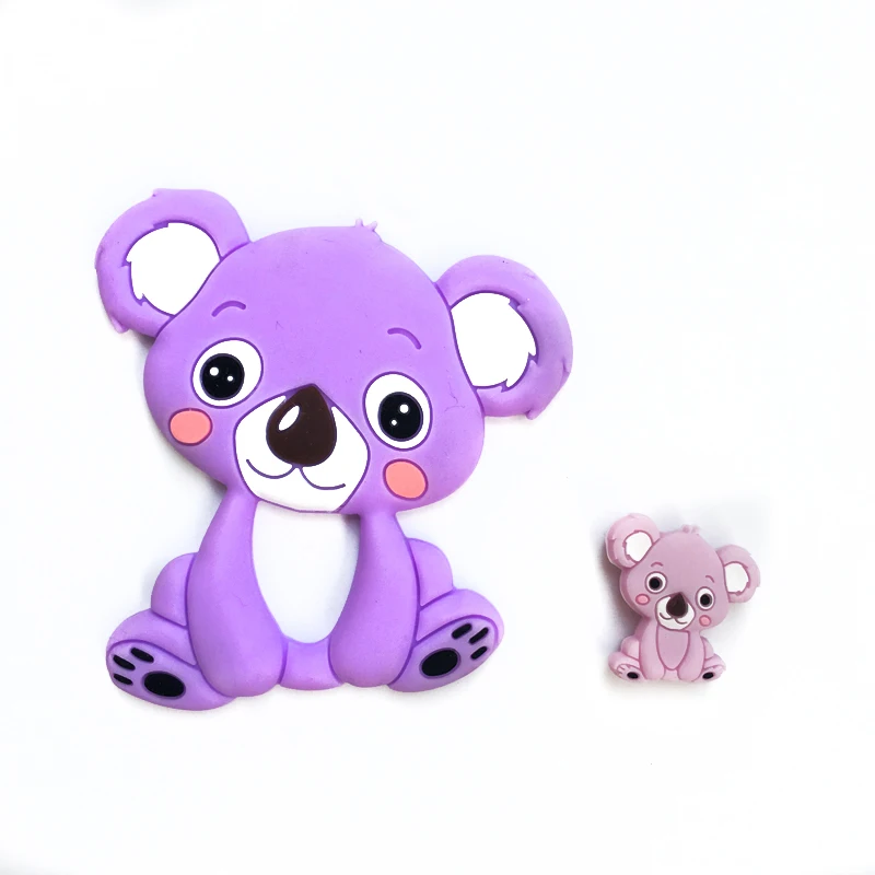 

Baby Koala Silicone Teether Chew Beads Teething Toy Infant Teether DIY Chewabl Necklace Nursing Tool Pendant Food Grade Silicone