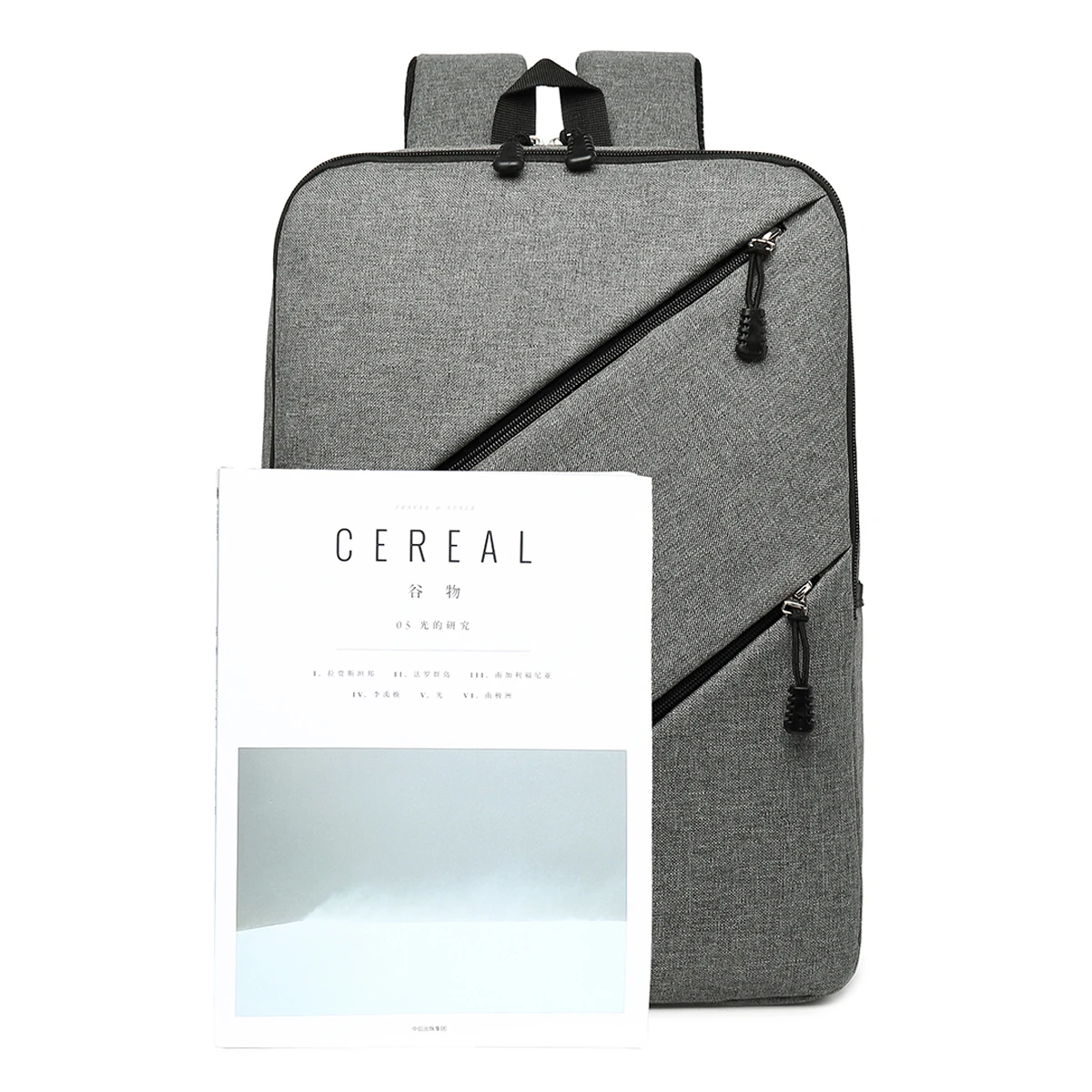 man grey laptop backpack computer backpacks casual style bags large male business travel bag school | Багаж и сумки