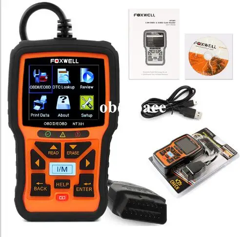 FOXWELL NT301 OBD диагностики OP COM Автосканер Автомобильное устройство чтения кода