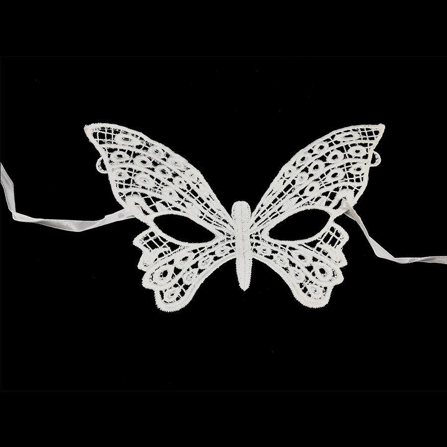 Белые кружевные пикантные маскарад Кружева маска женщина-кошка Хэллоуин вырез Пром вечерние маска Аксессуары для карнавала вечернее изящное платье костюм