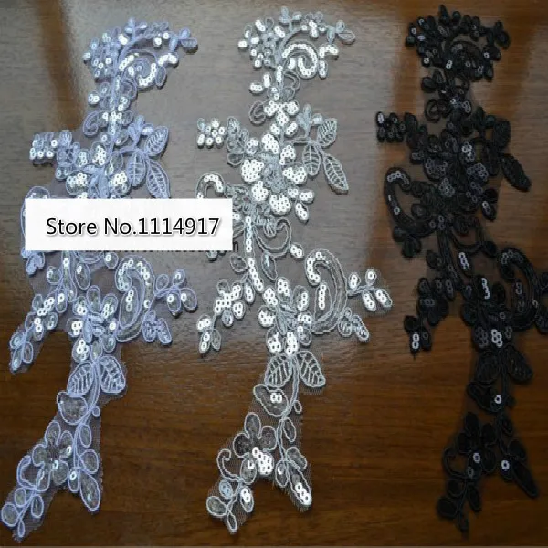 Аппликация для свадебного платья белого/черного/красного цвета сделай сам