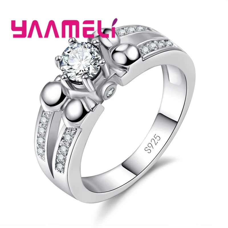 Кольцо круглое женское из серебра 925 пробы с