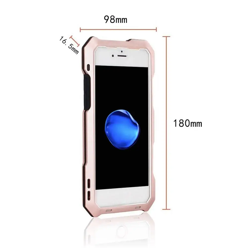 rose gold Противоударный защитный чехол для телефона «Три в одном» макро объектив металлическая анти-защитной оболочки для iPhone 7/8 Plus ультра-тонкий защитный чехол для мобильного телефона - Цвет: rose gold