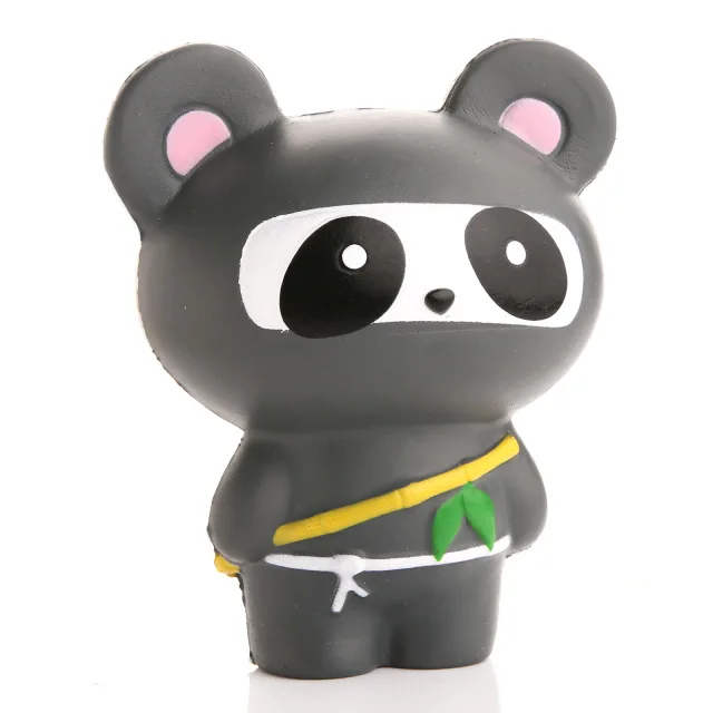 Ninja Panda Каваи мягкий 12 см Jumbo Милый Панда Медвежонок медленно поднимающийся мягкий Squeeze Crean ароматизированный хлеб Торт Декор игрушка ребенок подарок телефон ремни - Цвет: Ninja Panda