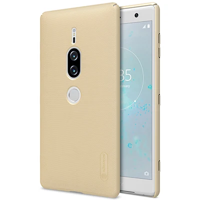 Чехол NILLKIN для sony Xperia XZ2 Premium, супер матовый защитный жесткий чехол-накладка, розничная посылка - Цвет: Золотой