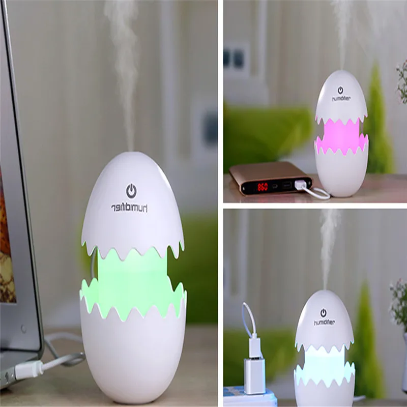Увлажнитель милый мини яйцо ультразвуковой увлажнитель светодиодный домашний