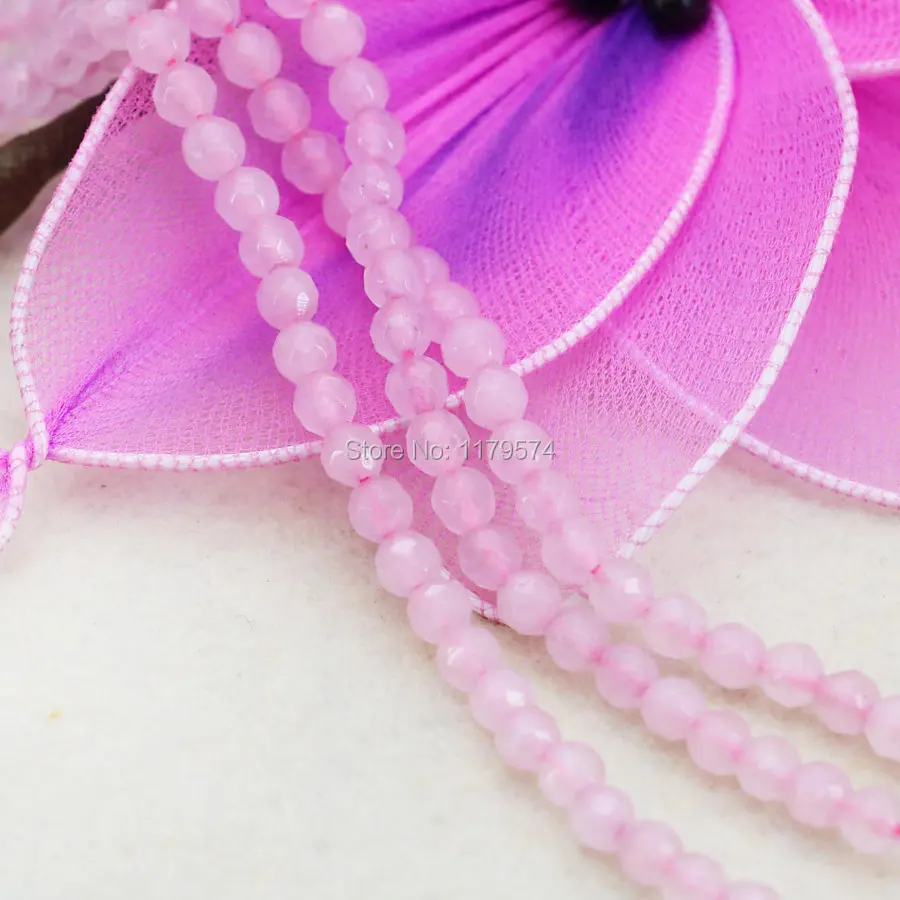 Модные круглые бусины из розового халцедона 4 мм аксессуары для рукоделия
