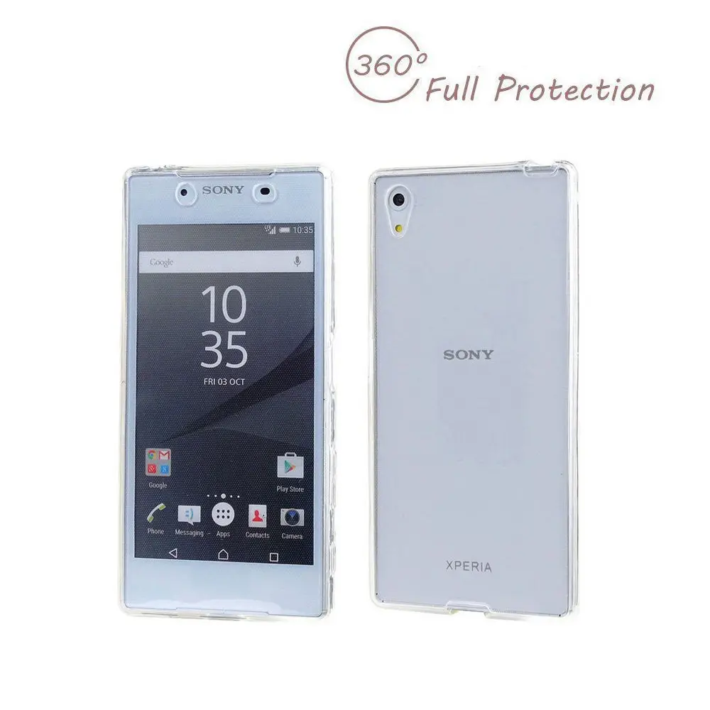 For Sony Xperia M4 M5 XA Z5 Mini X Z3 C5 C4 Soft Clear Silicon TPU Cases Cover 360 Full body Shockproof Capa |