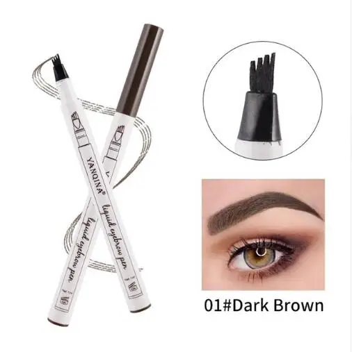 06 dark brown Профессиональный женский водостойкий коричневый карандаш для бровей, инструмент для макияжа с трафаретом 131-0226 - Цвет: 06 dark brown