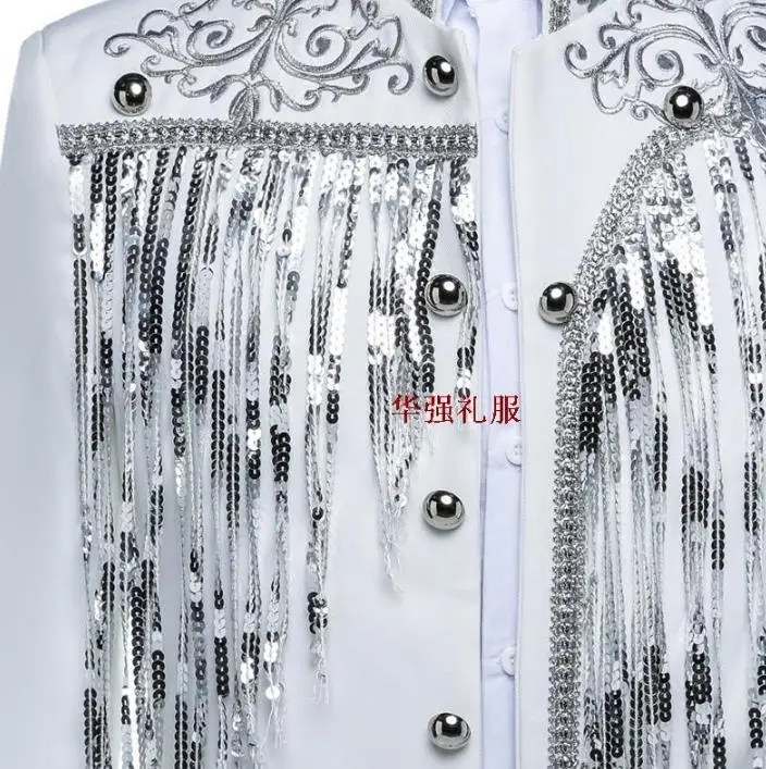 Блейзер с блестками для сцены мужское официальное платье новейшее пальто брюки