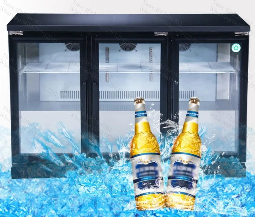 3 push and pull glass door straight cooling 330L fruit/drink/cake/bread freezer refrigerator cabinet | Бытовая техника