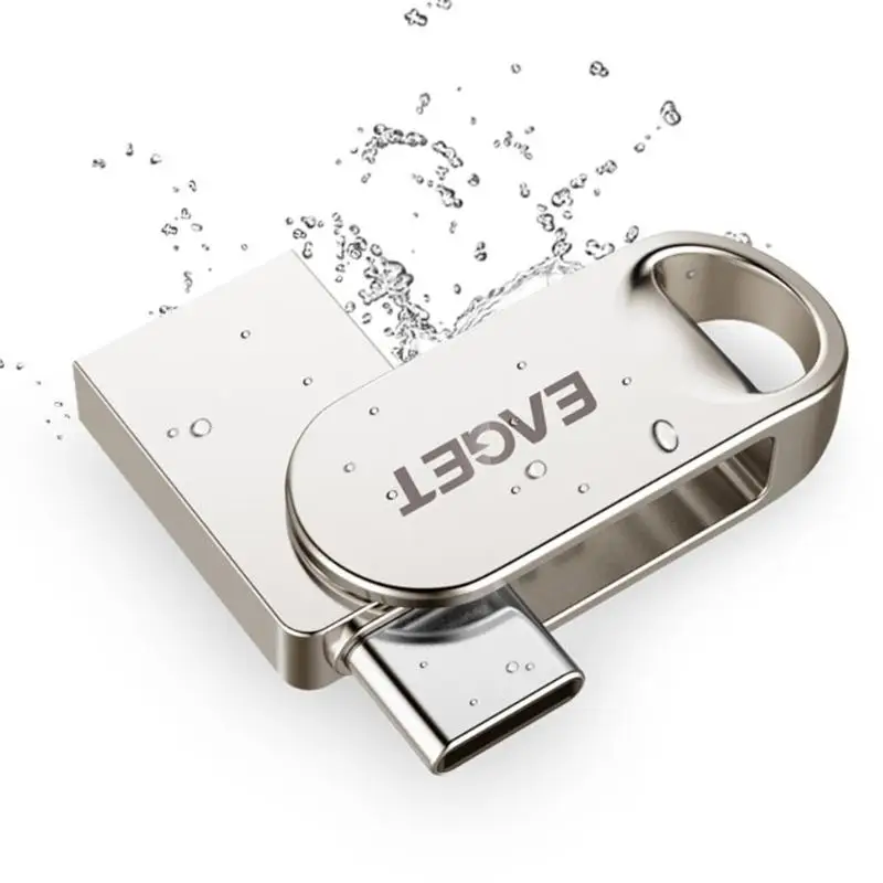 EAGET CU30 мини металлический USB 3,0 Тип C флэш-накопитель 16 ГБ 32 ГБ 64 Гб 128 ГБ Флешка USB C type-C OTG карта памяти, Флеш накопитель для телефона